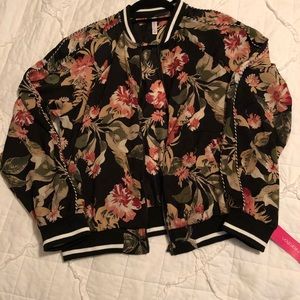 Jacket Floral Bomber Jacket